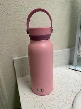 BUILT Pink Insulated Carry Bottle with Handle